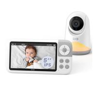 GHB 5" Baby Monitor with Camera, 720P HD, Pan-Tilt-Zoom & 2-Way Audio