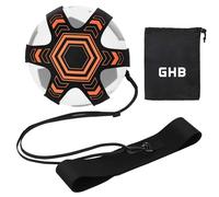 GHB Football Kick Trainer Solo Practice Training Aids with Adjustable Waist Belt, Football Control Skills Trainer Equipment Gifts for Boys Kids (Orange)