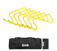 GHB Speed Training Agility Hurdles 6-pack Detachable Hurdles Training Equipment Set with Carry Bag for Kids Athletes Soccer Basketball