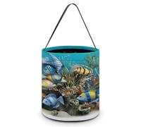 GHBNK 3D Ocean Fish Halloween Trick Or Treat Buckets with Handle | Halloween Candy Snack Baskets Gift Candy Holder for Halloween Party Favor Decorations Supplies