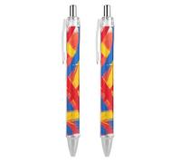 GHBNK Abstract Art Ballpoint Pens Retractable Ball Point Pens Black Ink 0.5mm Fine Point Smooth Writing Pen Office Supplies 2 PCS