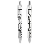 GHBNK Abstract Elephant Ballpoint Pens Retractable Ball Point Pens Black Ink 0.5mm Fine Point Smooth Writing Pen Office Supplies 2 PCS