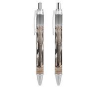 GHBNK African Elephant Ballpoint Pens Retractable Ball Point Pens Black Ink 0.5mm Fine Point Smooth Writing Pen Office Supplies 2 PCS