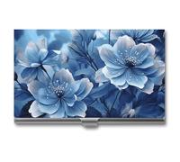 GHBNK Business Card Holder, Asian Elephant with Tree Credit Cards Holder Professional Slim Card Holders Wallet with Buckle Style Shut Aluminum Alloy Metal Business Card Organizer for Men & Women