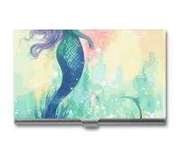GHBNK Business Card Holder, Red Eyed Tree Frog Credit Cards Holder Professional Slim Card Holders Wallet with Buckle Style Shut Aluminum Alloy Metal Business Card Organizer for Men & Women, Beautiful