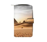GHBNK Camel Desert Wallet for Men Women PU Leather Wallet Long Wallets Bifold Wallets with 12 Card Holder