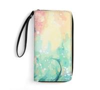 GHBNK Candy Wallets for Women Long Wristlet Leather Wallets with Zipper Holder Large Capacity Coin Pocket, Beautiful Mermaid tail, 19.7x10.5cm, Modern