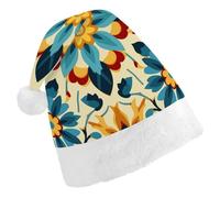 GHBNK Classic Unisex Santa Hat - Colorful Arabic Editable File Yellow Plush Christmas Party Hat, Xmas Holiday Costume Accessory