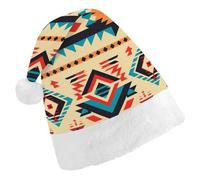 GHBNK Classic Unisex Santa Hat - Native American Plush Christmas Party Hat, Xmas Holiday Costume Accessory