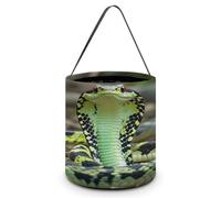 GHBNK Cobra Snake Halloween Trick Or Treat Buckets with Handle | Halloween Candy Snack Baskets Gift Candy Holder for Halloween Party Favor Decorations Supplies
