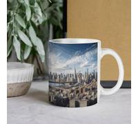GHBNK Coffee Mug Large Porcelain Mug with Handle Ceramic Coffee Mug Personalized Mug Novelty Coffee Cup New York City Tea Cup Funny Mug for Office And Home