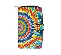 GHBNK Color Tie Dye Wallet for Men Women PU Leather Wallet Long Wallets Bifold Wallets with 12 Card Holder