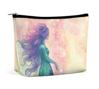 GHBNK Cosmetic Bag Portable Toiletry Bag Black Chinese Dragon Travel Makeup Bag Beauty Makeup Organizer Lipstick Bag for Women, Beautiful Mermaid tail, One Size