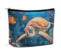 GHBNK Cosmetic Bag Portable Toiletry Bag Red Lips Kiss Travel Makeup Bag Beauty Makeup Organizer Lipstick Bag for Women, Tropical Fish Starfish, One Size