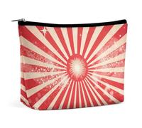 GHBNK Cosmetic Bag Portable Toiletry Bag Red Lips Kiss Travel Makeup Bag Beauty Makeup Organizer Lipstick Bag for Women, Sparkling Red Stripes, One Size