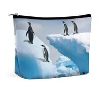 GHBNK Cosmetic Bag Portable Toiletry Bag Space Planet Earth Travel Makeup Bag Beauty Makeup Organizer Lipstick Bag for Women, Penguins On The Iceberg, One Size