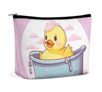 GHBNK Cosmetic Bag Portable Toiletry Bag Two Mallard Ducks Travel Makeup Bag Beauty Makeup Organizer Lipstick Bag for Women, Cartoon Yellow Duck, One Size