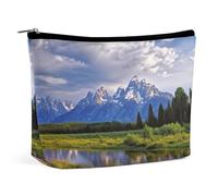 GHBNK Cosmetic Bag Portable Toiletry Bag Visual Illusion Travel Makeup Bag Beauty Makeup Organizer Lipstick Bag for Women, grand teton national park, One Size
