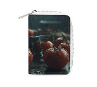 GHBNK Credit Card Holder Water The Tomatoes Credit Card Wallets for Women Business Card Organizer Card Holder Wallet Small Coin Purse Soft PU Card Case Holder with Zipper, style, 16x11.5cm