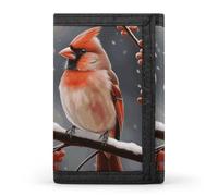 GHBNK Cute Cardinal Birds Small Wallet Trifold Wallets Purse with 1 Cash Compartment And 8 Card Slots Money Clip