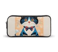 GHBNK Cute Cheshire Cat Pencil Case Holder Large Capacity Pencil Pouch - Holds 60+ Pens, Slim Pen Bag with Zipper Cosmetic Makeup Bag & Travel Toiletry Organizer