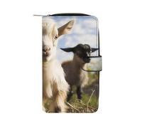 GHBNK Cute Goat Wallet for Men Women PU Leather Wallet Long Wallets Bifold Wallets with 12 Card Holder