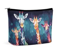 GHBNK Cute Owl Cosmetic Bag Portable Toiletry Bag Travel Makeup Bags Makeup Organizer Lipstick Bags for Women, Colorful Giraffe Fans Lovers, One Size