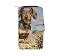 GHBNK Dachshund Dog Wallet for Men Women PU Leather Wallet Long Wallets Bifold Wallets with 12 Card Holder