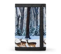 GHBNK Deers Picture Small Wallet Trifold Wallets Purse with 1 Cash Compartment And 8 Card Slots Money Clip
