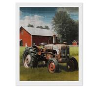 GHBNK Diamond Painting Square Kit, DIY Art Craft,Company Farm Tractor Diamond Painting Home Decor, Canvas Art Creative DIY Painting Kit for Stress Relief Art Project 16"x20"