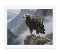 GHBNK Eagle Standing on A Rock Paint by Numbers Kit for Adults Beginner 40x50cm DIY Adult Paint by Number Kits on Canvas Watercolor Oil Number Painting for Adults, Perfect for Home Decor Gift