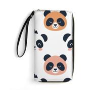 GHBNK Elegant Fox Lady Wallets for Women Long Wristlet Leather Wallets with Zipper Holder Large Capacity Coin Pocket, Flat Design Style, 19.7x10.5cm, Modern