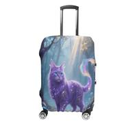 GHBNK Fantasy Cat Luggage Cover, Fantasy Cat Design Suitcase Protector, Personalized Stretchable Washable Travel Sleeve for 19-32 Inch Luggage X-Large, white, M, Fantasy Cat