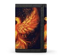 GHBNK Fire And Water Phoenix Small Wallet Trifold Wallets Purse with 1 Cash Compartment And 8 Card Slots Money Clip
