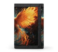 GHBNK Fire And Water Phoenix Small Wallet Trifold Wallets Purse with 1 Cash Compartment And 8 Card Slots Money Clip