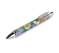 GHBNK Floral Background Ballpoint Pens Retractable Ball Point Pens Black Ink 0.5mm Fine Point Smooth Writing Pen Office Supplies 1 PCS