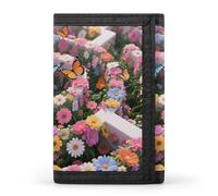 GHBNK Flower Maze Small Wallet Trifold Wallets Purse with 1 Cash Compartment And 8 Card Slots Money Clip