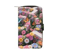 GHBNK Flower Maze Wallet for Men Women PU Leather Wallet Long Wallets Bifold Wallets with 12 Card Holder