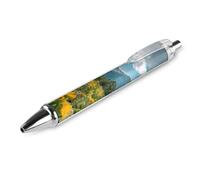 GHBNK Flowers And Green Plants Ballpoint Pens Retractable Ball Point Pens Black Ink 0.5mm Fine Point Smooth Writing Pen Office Supplies 1 PCS