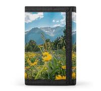 GHBNK Flowers And Green Plants Small Wallet Trifold Wallets Purse with 1 Cash Compartment And 8 Card Slots Money Clip