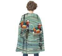 GHBNK Gorillas Halloween Cloak - Reversible Vampire Cape for Christmas Cosplay, Adjustable Costume Cloak, Chinese Style Mandarin Ducks, One Size