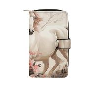 GHBNK Horse Image Wallet for Men Women PU Leather Wallet Long Wallets Bifold Wallets with 12 Card Holder