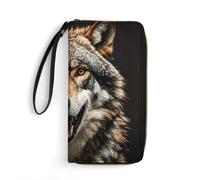 GHBNK Hungry Like A Wolf Wallets for Women Long Wristlet Leather Wallets with Zipper Holder Large Capacity Coin Pocket, Hungry like a wolf, 19.7x10.5cm, Modern