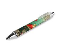 GHBNK Koi Lotus Pool Ballpoint Pens Retractable Ball Point Pens Black Ink 0.5mm Fine Point Smooth Writing Pen Office Supplies 1 PCS