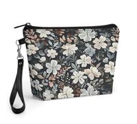 GHBNK Light Black Style Makeup Bag Wide-Open Travel Bag Organizer for Toiletry Make Up Cosmetic Waterproof Portable Zipper Pouch Purse Lightweight Small Makeupbag Gift for Women