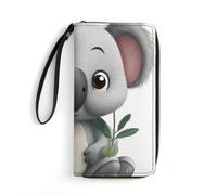 GHBNK Lighthouse Diamond Paint Wallets for Women Long Wristlet Leather Wallets with Zipper Holder Large Capacity Coin Pocket, Cartoon koala, 19.7x10.5cm, Modern