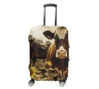 GHBNK Luggage Covers for Suitcase Travel Luggage Case Cover 3D Animal Brown Cow Luggage Protector Suitcase Cover Washable Stretch Suitcase Protector Fits 19-32 Inch Luggage, style, L