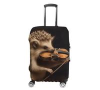 GHBNK Luggage Covers for Suitcase Travel Luggage Case Cover Animal Hedgehog Music Violin Luggage Protector Suitcase Cover Washable Stretch Suitcase Protector Fits 19-32 Inch Luggage, style, L
