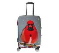 GHBNK Luggage Covers for Suitcase Travel Luggage Case Cover Cardinal Birds Snow Cranberries Luggage Protector Suitcase Cover Washable Stretch Suitcase Protector Fits 19-32 Inch Luggage, style, Small