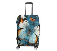 GHBNK Luggage Covers for Suitcase Travel Luggage Case Cover Flowers And Butterflies Luggage Protector Suitcase Cover Washable Stretch Suitcase Protector Fits 19-32 Inch Luggage, style, L